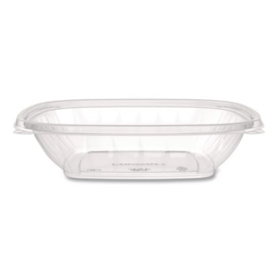 Square Plastic Bowls, 32 oz, 5 x 5 x 1.49, Clear, Plastic, 6