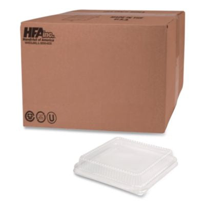 Plastic Dome Lid, 8.25 x 8.25 x 1.5, Clear, 500/Carton