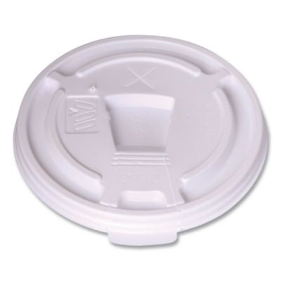 Plastic Lids for Foam Cups and Bowls, Drink-Thru, Fits 10 oz
