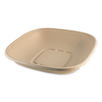 Fiber Bowls, 32 oz, 8.3 x 8.3 x 1.8, Natural, Paper, 400/Car