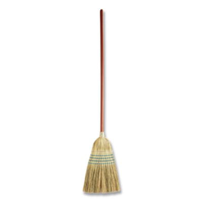 Corn-Fill Broom, Corn Fiber Bristles, 38" Overall Length, Bl