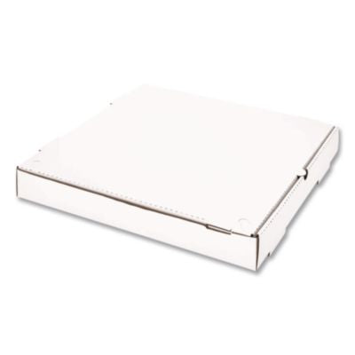Corrugated Pizza Boxes, 16 x 16 x 1.97, White/Brown, 50/Cart