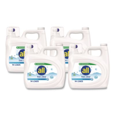 Free Clear HE Laundry Detergent, 118 oz Bottle, 4/Carton