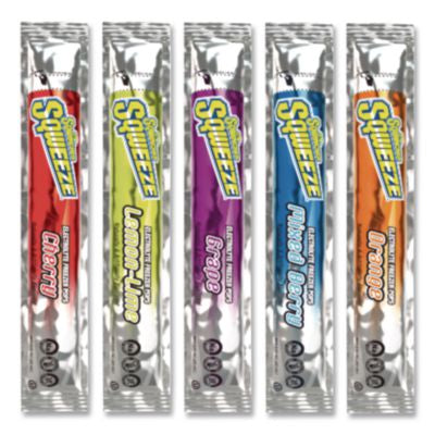 Sqweeze Freeze Pops, Assorted Flavors, 3 Oz Packets, 150/car