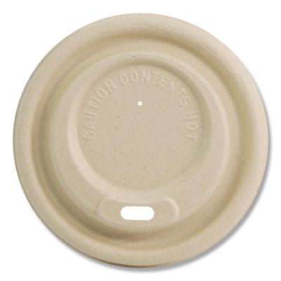Fiber Lids for Cups, Fits 10 to 20 oz Hot Cups, Natural, 1,0