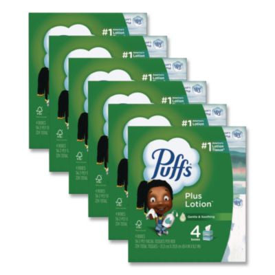 Plus Lotion Facial Tissue, 2-Ply, White, 56 Sheets/Box, 24 B
