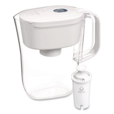 Small 6-Cup Water Filter Pitcher with 1 Standard Filter, Den