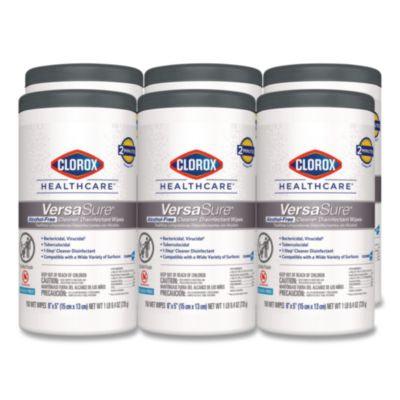 VersaSure Cleaner Disinfectant Wipes, 1-Ply, 6 x 5, Fragranc