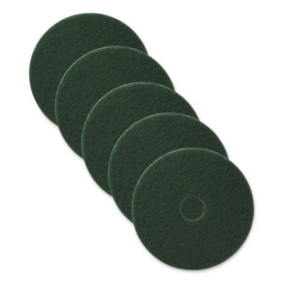 Scrubbing Pads, 20" Diameter, Green, 5/carton