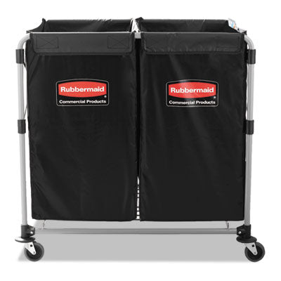 Two-Compartment Collapsible X-Cart, Synthetic Fabric, 2.49 c