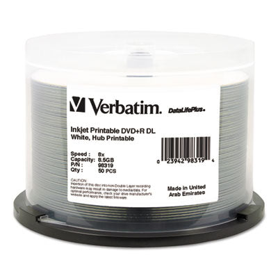 Dvd+r Dual Layer Printable Recordable Disc, 8.5 Gb, 8x, Spin