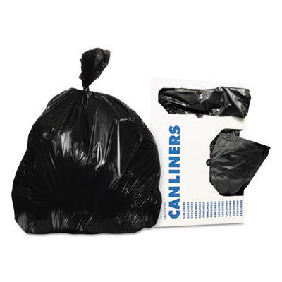 Reprocessed Resin Can Liners, 60 gal, 1.5 mil, 38" x 58", Bl