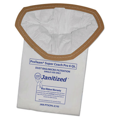 Vacuum Filter Bags Designed to Fit ProTeam Super Coach Pro 6