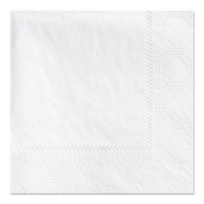 Embossed Beverage Napkins, 2-Ply, 9.5 x 9.5, White, 1,000/Ca