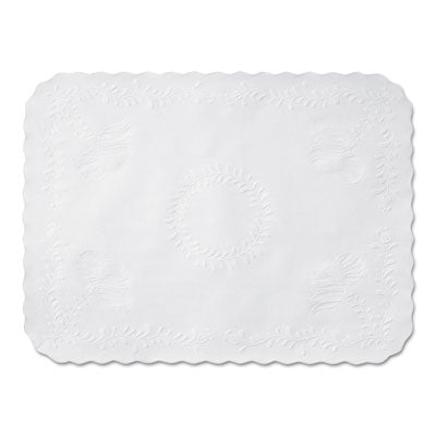 Scalloped Edge Traymat, Anniversary Embossed Surface, 19" x