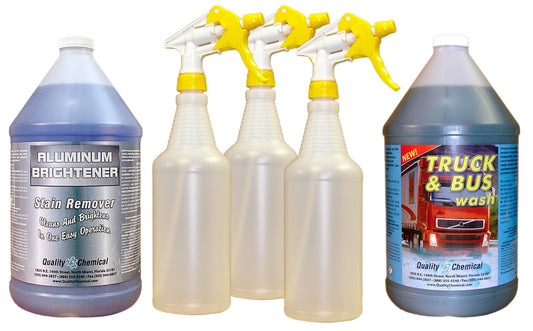 Truck Wash and Aluminum Cleaner with Spray Bottles