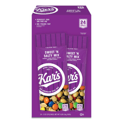 Nut Snacks, Sweet 'N Salty Mix, 2 oz Packets, 24/Box
