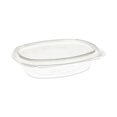 EarthChoice Recycled PET Hinged Container, 8 oz, 4.92 x 5.87