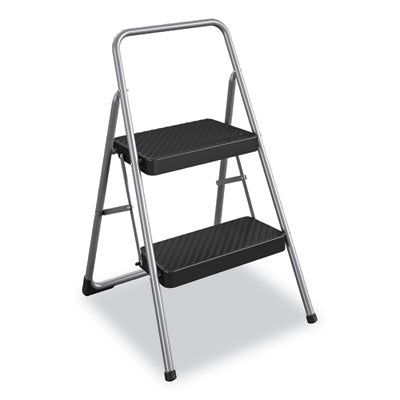 2-Step Folding Steel Step Stool, 200 lb Capacity, 28.13" Wor