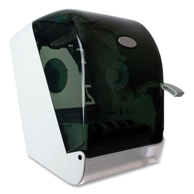 Lever Action Roll Towel Dispenser, 11.25 X 9.5 X 14.38, Tran