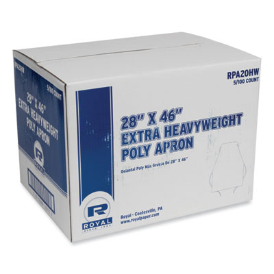 Heavyweight Poly Aprons, 28 x 46, 1.77 mil, One Size Fits Mo