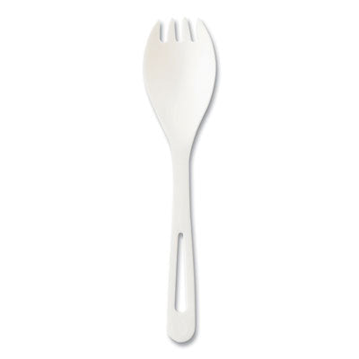 TPLA Bulk Cutlery, Spork, Plastic, Light Beige, 1,000/Carton