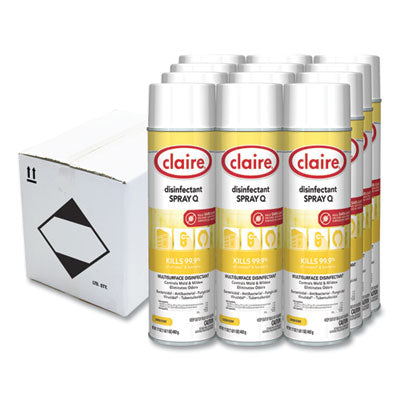 Spray Q Disinfectant, Lemon Scent, 17 oz Aerosol Spray, Doze