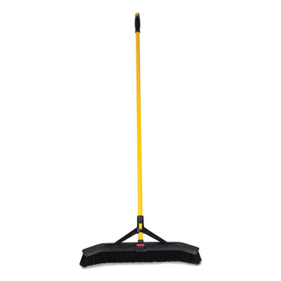 Maximizer Push-to-Center Broom, 24", Polypropylene Bristles,