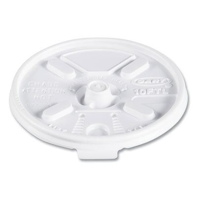 Lift n' Lock Plastic Hot Cup Lids, Fits 10 oz Hot Cups, Whit
