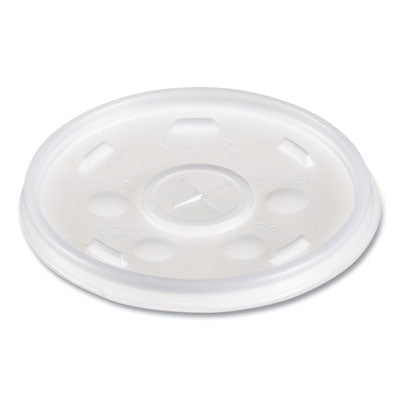 Plastic Lids for Foam Cups/Bowls/Containers, Flat with Straw