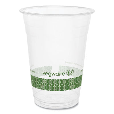 96-Series Cold Cup, 16 oz, Plastic, Clear/Green, 1,000/Carto