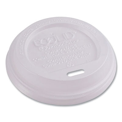 EcoLid Renewable/Compostable Hot Cup Lids, Fits 8 oz Hot Cup