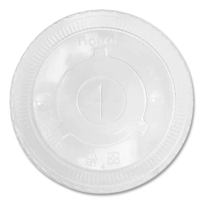 PET Lids, Flat Lid, Fits 32 oz Cold Cups, Plastic, Clear, 60