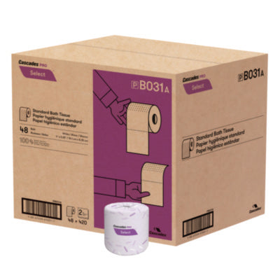 Select Standard Bath Tissue, Septic Safe, 2-Ply, White, 420