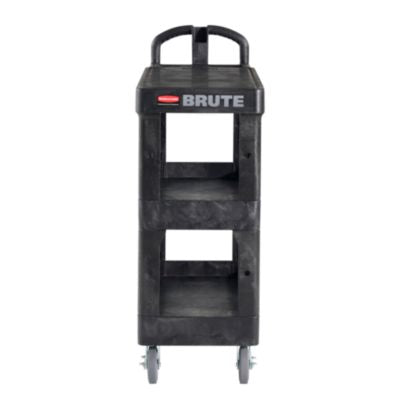 BRUTE 3-Shelf Heavy-Duty Ergo Flat Utility Cart, Plastic, 3